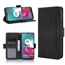 For Motorola Moto G10 Skin Feel Calf Pattern Horizontal Flip Leather Case with Holder & Card Slots & Photo Frame(Black)