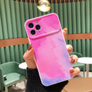 Gradient Color Sliding Lens Cover Design Shockproof Protective Case For iPhone 12 Pro(Purple Red)