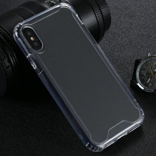 Four-corner Shockproof Transparent TPU + PC Protective Case For iPhone X / XS