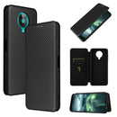 For Nokia 6.3 Carbon Fiber Texture Magnetic Horizontal Flip TPU + PC + PU Leather Case with Card Slot(Black)