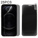 25 PCS 0.1mm 2.5D Full Cover Anti-spy Screen Protector Explosion-proof Hydrogel Film For iPhone 12