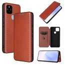 For Google Pixel 5a 5G Carbon Fiber Texture Magnetic Horizontal Flip TPU + PC + PU Leather Case with Card Slot(Brown)