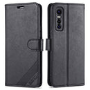 For vivo Y73s AZNS Sheepskin Texture Horizontal Flip Leather Case with Holder & Card Slots & Wallet(Black)