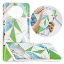 For Xiaomi Mi 10T Lite 5G Flat Plating Splicing Gilding Protective Case(Green Triangle Body Color Matching)