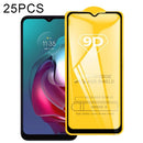 For Motorola Moto G30 25 PCS 9D Full Glue Full Screen Tempered Glass Film