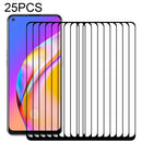 For OPPO F19 Pro 25 PCS Full Glue Full Cover Screen Protector Tempered Glass Film