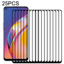 For OPPO Reno5 Lite 25 PCS Full Glue Full Cover Screen Protector Tempered Glass Film