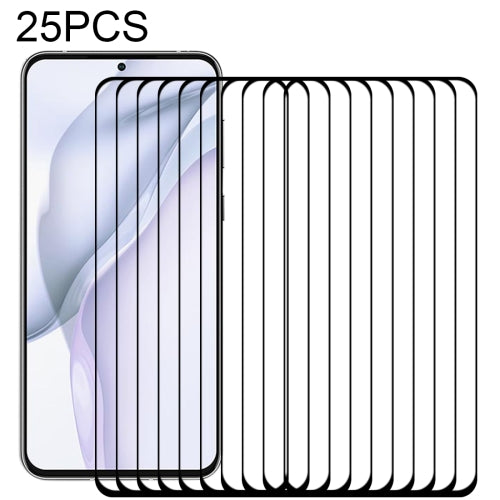 For Huawei P50 25 PCS Full Glue Full Cover Screen Protector Tempered Glass Film