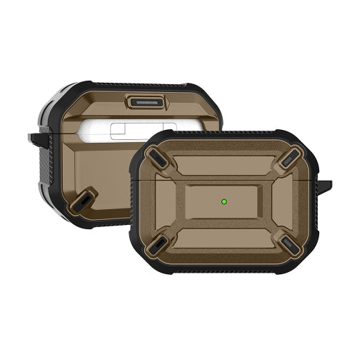 Wireless Earphones Shockproof King Kong Armor Silicone Protective Case For AirPods Pro(Brown)