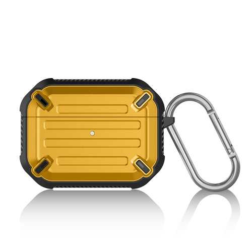 Wireless Earphones Shockproof Sharp Sword Armor Silicone Protective Case For AirPods Pro(Yellow)