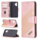 For Samsung Galaxy A32 4G Matching Color Crocodile Texture Horizontal Flip PU Leather Case with Wallet & Holder & Card Slots(Rose Gold)