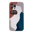 Color Block Stitching Straight Edge King Kong IMD Shockproof Case For iPhone 11(White Green)
