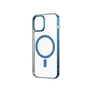 Magsafe Magnetic PC Electroplating Transparent Protective Cover For iPhone 12 Mini(Blue)