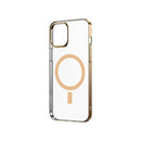 Magsafe Magnetic PC Electroplating Transparent Protective Cover For iPhone 12 Pro Max(Gold)