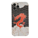 Dragon Pattern IMD Protective Cover For iPhone 11(White)