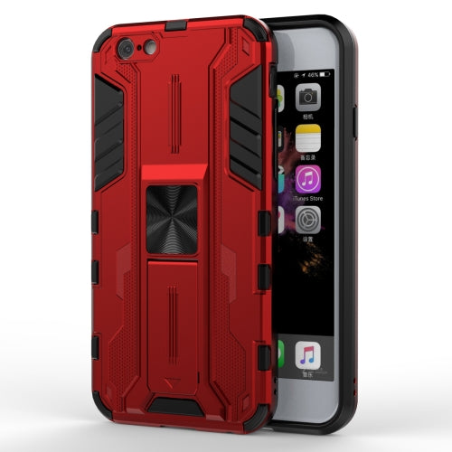 Supersonic PC + TPU Shock-proof Protective Case with Holder For iPhone SE 2020 / 8 / 7(Red)