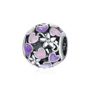 S925 Sterling Silver Flower Heart Beads DIY Bracelet Necklace Accessories
