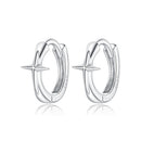 S925 Sterling Silver Shining Star Ear Buckle Women Earrings