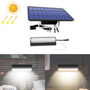 Pull-Switch 2 in 1 Solar Light 60-LEDs Landscape Courtyard Wall Lamp, Light Color:Warm Light(Black Shell)