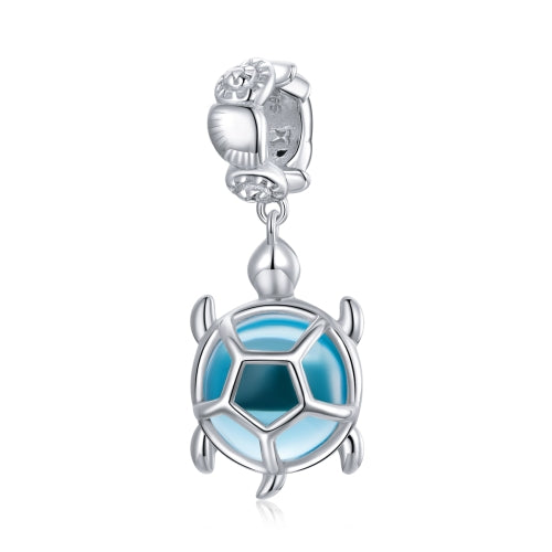S925 Sterling Silver Blue Turtle Pendant DIY Bracelet Necklace Accessories
