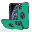 PC + TPU Shockproof Magnetic Protective Case with Invisible Ring Holder For iPhone 11 Pro Max(Dark Green)