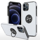 PC + TPU Shockproof Magnetic Protective Case with Invisible Ring Holder For iPhone 12 Pro(Silver)