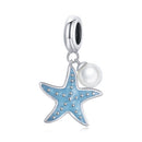 S925 Sterling Silver Starfish Pendant DIY Bracelet Necklace Accessories