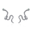 S925 Sterling Silver Smart Snake Ear Studs Women Earrings