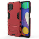 For Samsung Galaxy F62 / M62 Shockproof PC + TPU Protective Case with Hidden Holder(Red)