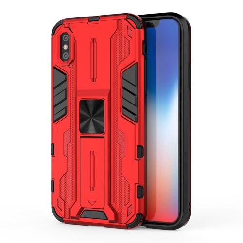 Supersonic PC + TPU Shock-proof Protective Case with Holder For iPhone XR(Red)
