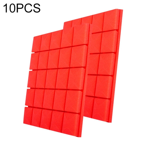 10 PCS Mushroom Head Style Recording Studio Drum Video Room Sound Insulation Board Silencer Cotton(Red)