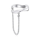S925 Sterling Silver Chain Ear Bone Clip Women Earrings