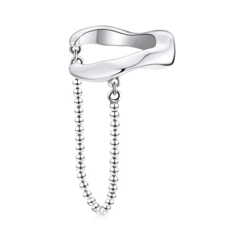 S925 Sterling Silver Chain Ear Bone Clip Women Earrings