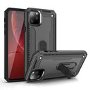 For iPhone 11 Pro Max Shockproof PC + TPU Protective Case with 360 Degree Rotating Holder(Grey)