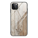 Wood Grain Tempered Glass + TPU Shockproof Case For iPhone 12 / 12 Pro(M04)
