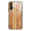 For Huawei Honor 20 Wood Grain Tempered Glass + TPU Shockproof Case(M03)