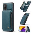 For Samsung Galaxy A72 4G / 5G CaseMe C20 Multifunctional PC + TPU Protective Case with Holder & Card Slot & Wallet(Blue)