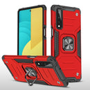 For LG Stylo 7 5G Magnetic Armor Shockproof TPU + PC Case with Metal Ring Holder(Red)