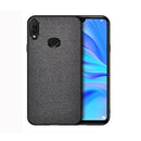 For Galaxy A10s Shockproof Cloth Texture PC+ TPU Protective Case(Black)