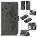 For Galaxy M30s Feather Pattern Litchi Texture Horizontal Flip Leather Case with Holder & Wallet & Card Slots(Gray)