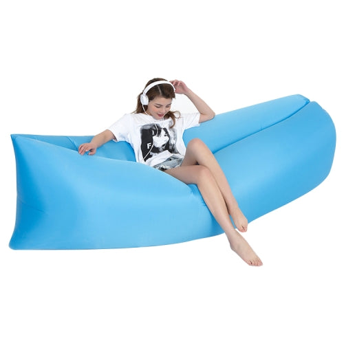 Outdoor Portable Lazy Water Inflatable Sofa Beach Grass Air Bed, Size: 200 x 70cm(Sky Blue)