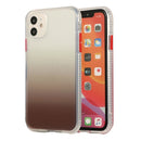 Gradient Shockproof TPU + Acrylic Case with Detachable Buttons For iPhone 11(Brown)