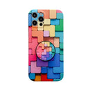 3D Cube IMD Shockproof Protective Case with Holder For iPhone 11 Pro Max(Irregular)