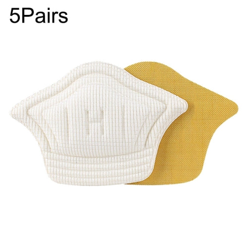 5 Pairs 054 Anti-wear Anti-dropping Sneakers Heel Stickers, Back Adhesive Version(White Thin)