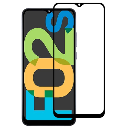 For Samsung Galaxy F02s Full Glue Full Screen Tempered Glass Film