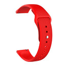 20mm Universal Vertical Grain Reverse Buckle Replacement Strap Watchband(Red)
