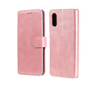 For Samsung Galaxy A02 / M02 Classic Calf Texture PU + TPU Horizontal Flip Leather Case with Holder & Card Slots & Wallet(Rose Gold)
