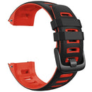 For Garmin Instinct / Instinct Esports Two-color Silicone Replacement Strap Watchband(Black+Red)