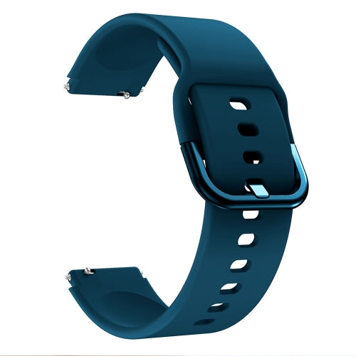 For Xiaomi Mi Watch Electroplating Buckle Silicone Replacement Strap Watchband(Rock Cyan)