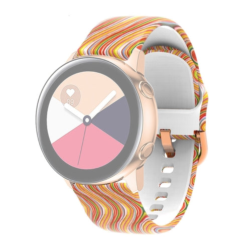 For Samsung Galaxy Watch 42mm Silicone Printing Replacement Strap Watchband(Colored Glaze)